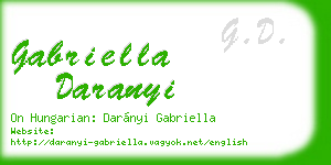 gabriella daranyi business card