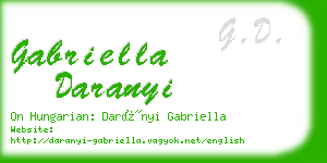 gabriella daranyi business card